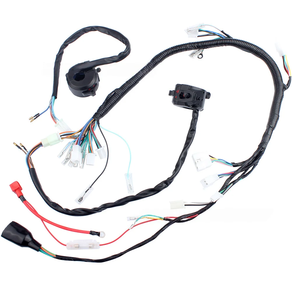 

Motorcycle Wire Connection Kit Replacement Harness Throttle Cable Control Switch Handlebar Control Connector ABS Construction