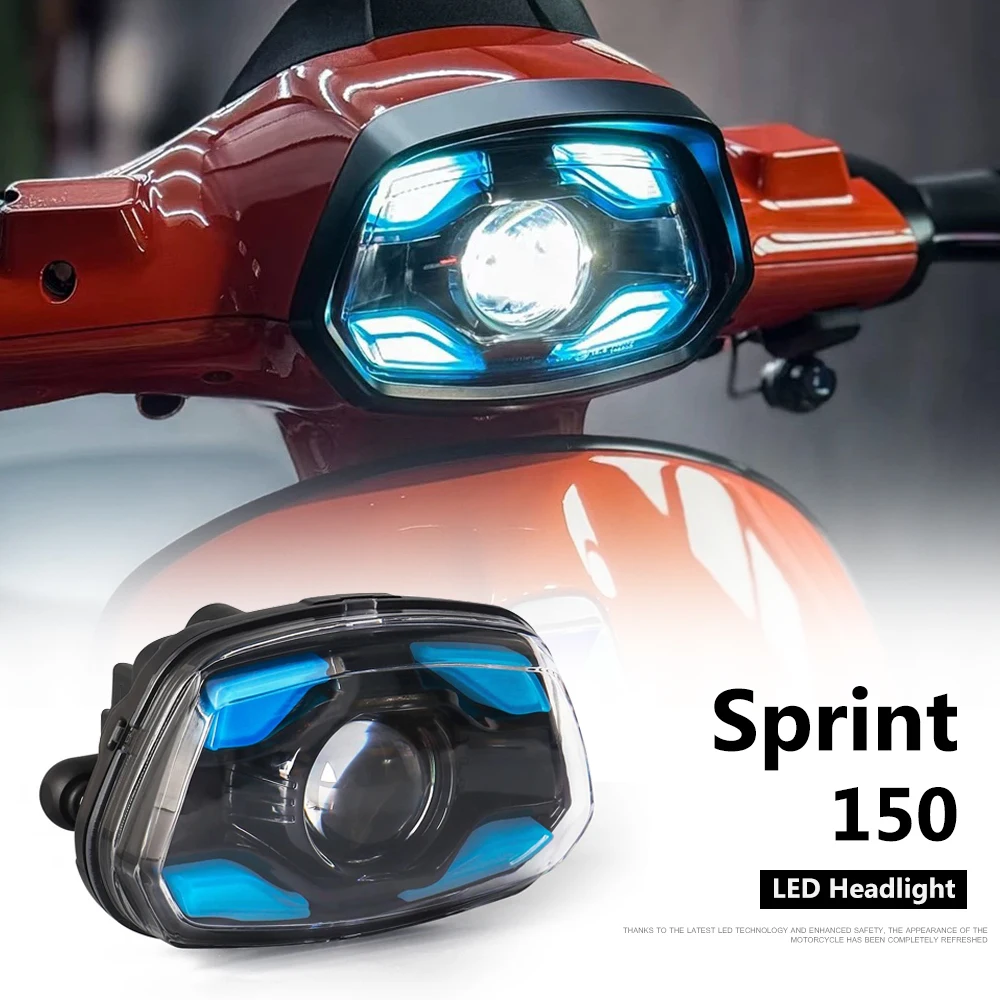 

Motorcycle Headlight Led Lights With LED Headlight Head Lamp For Vespa Sprint 150 Sprint150 SPRINT 150 2025 2024 2023
