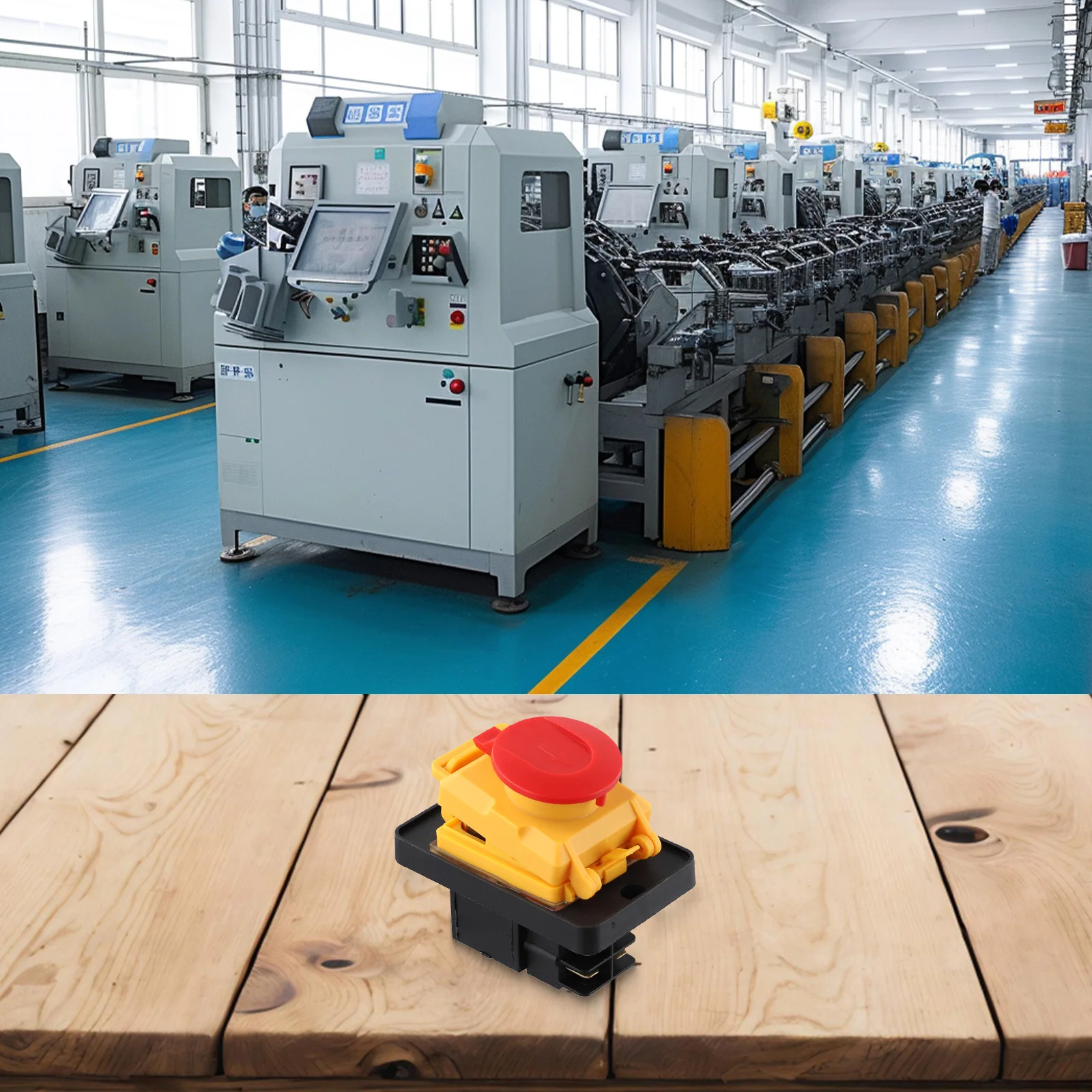 For Lathe Machines Electromagnetic Stop Switch Waterproof Switch Yellow, Black Easy Install Magnetic Switch Industrial