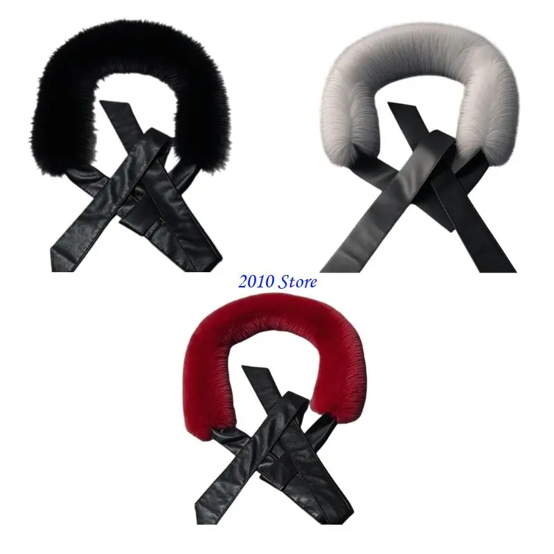 حزام F3MF سهل الاستخدام من الجلد الصناعي، حزام خصر قابل للتعديل، بطانة مريحة، حزام فستان أنيق لأزياء الشتاء