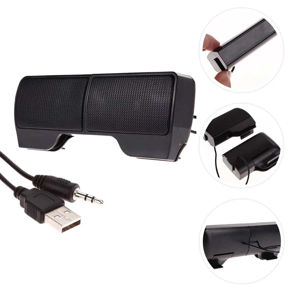 

USB Computer Speaker Clip-on Creative Desktop Speaker Clear Sound Portable Volume Control for Laptop Mobile Phones Mp3 Mp4