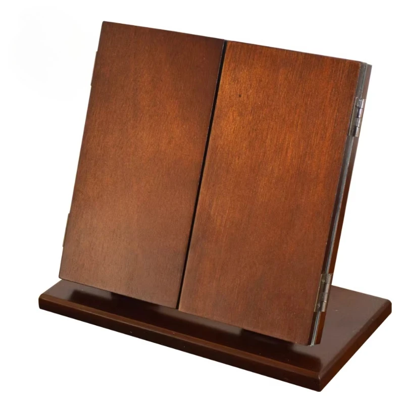 

ins makeup mirror creative dressing mirror Chinese personalized folding retro wood