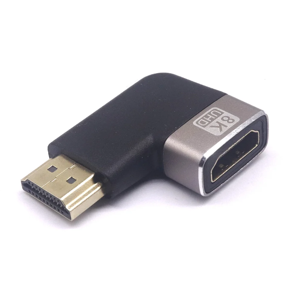 1/2pcs 8K 60HZ ultra high definition adapter HDMI2.1 male to female extension HDMI8K elbow 90 degree 270 degree adapter