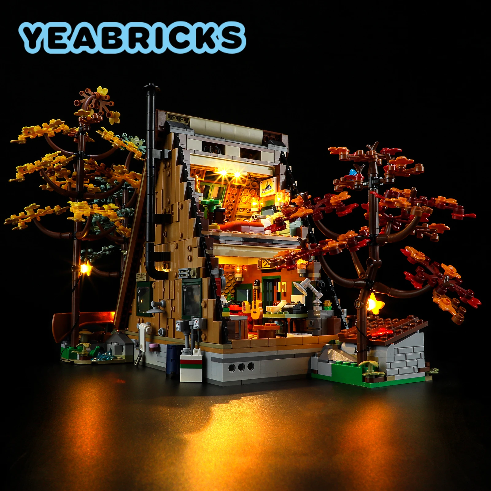 YEABRICKS LED Light Kit for 21338 A-Frame Cabin Building Blocks Set (NOT Include the Model) Toys for Children