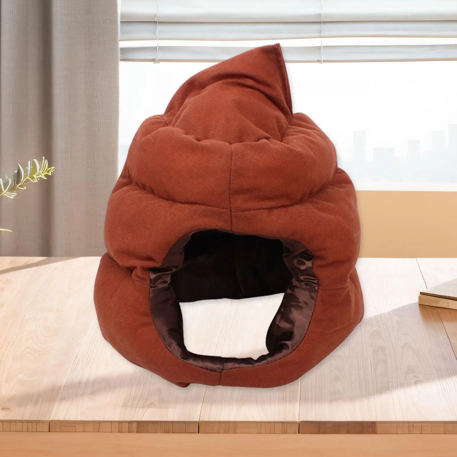 Shit Shaped Hat Headdress Cute Gift Selfie Hat Funny Cosplay Poop Hat Costume Cap for Party Holiday Dress up Halloween Birthday