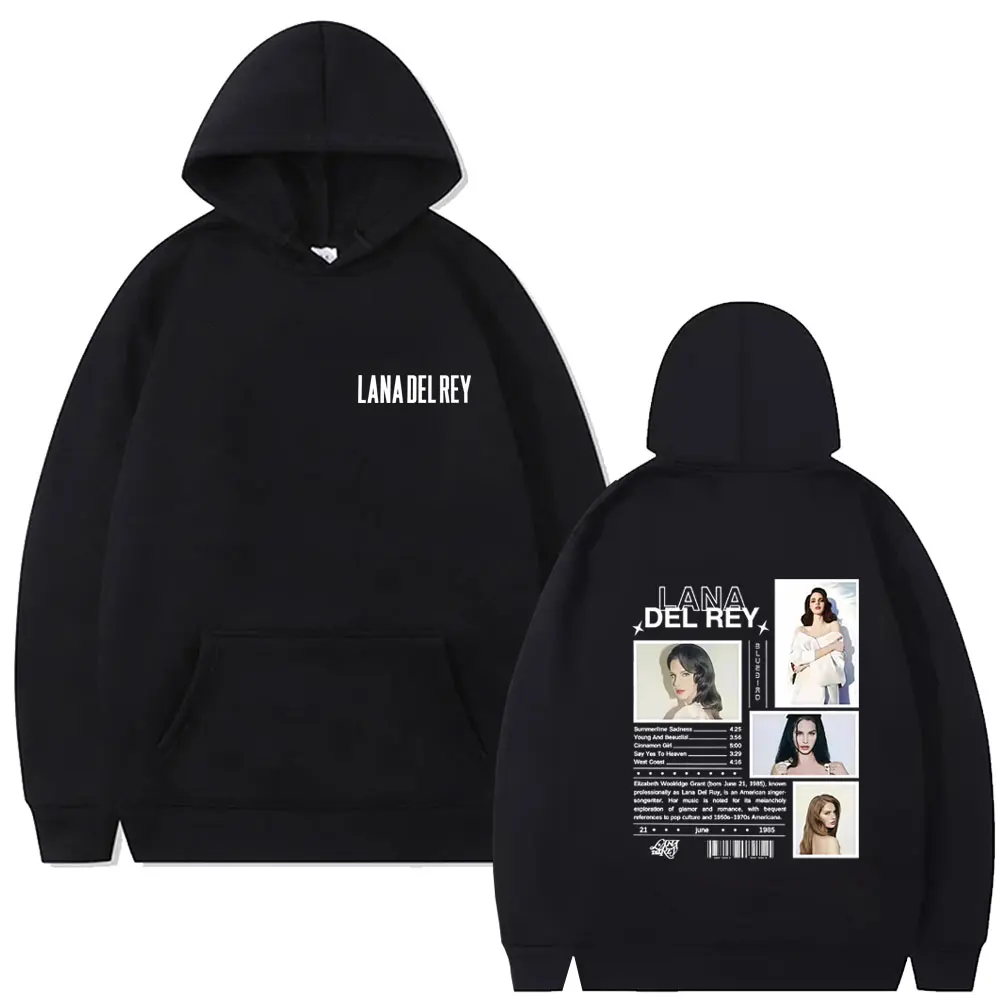 

Singer Lana Del Rey 2025 Merch Hoodie Men Women Clothing Fashion Pop Music Hooded Sweatshirt Male Vintage Fleece Cotton Hoodies