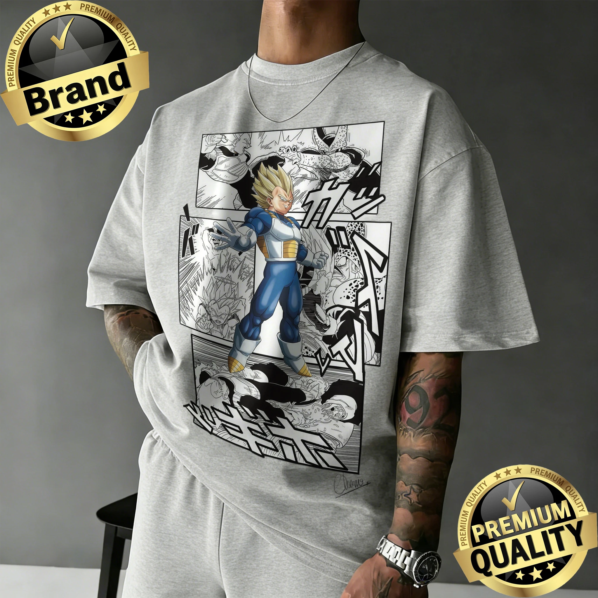 2026 New Arrival Dragon Ball Z Cotton T-shirt Unisex Oversized Vintage Super Saiyan Vegeta Graphic Tee Fans Fit Anime Top Y2k - view 4
