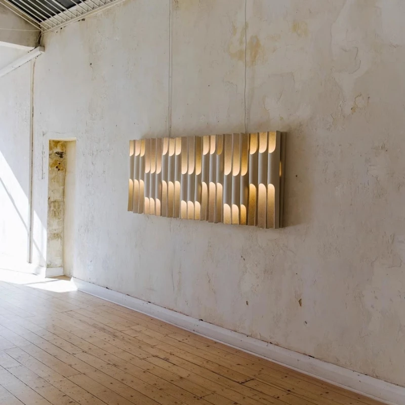 Modern Design Slanted Wall Lamp Living Room Bedroom Aisle Creative and Personalized Long Strip Cream Style Lighting Fixturere