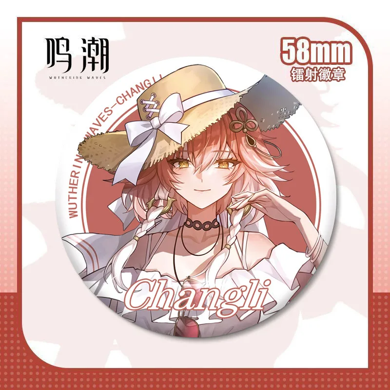 Badges de jeu Wuthering Waves Changli Jinhsi Encore Jianxin, 58MM, cadeaux