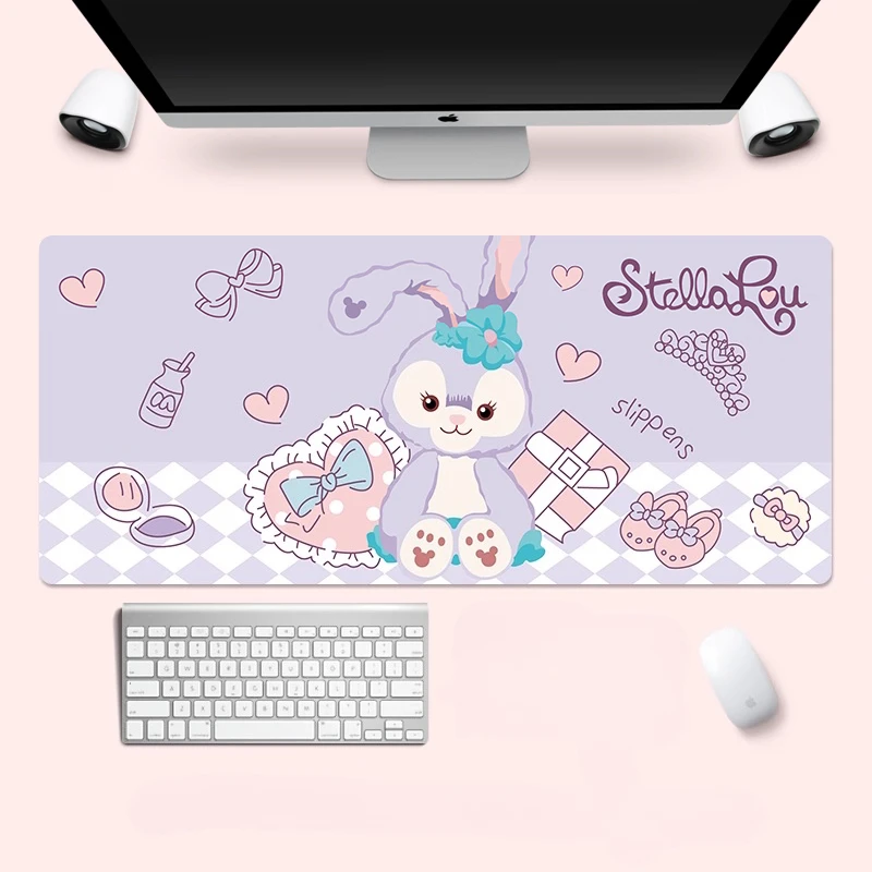 

Новый высококачественный коврик для мыши Disney StellaLou Duffy Conduzed из искусственной кожи с героями мультфильмов для девочек, детский настольный коврик, защита на запястье, офисная клавиатура