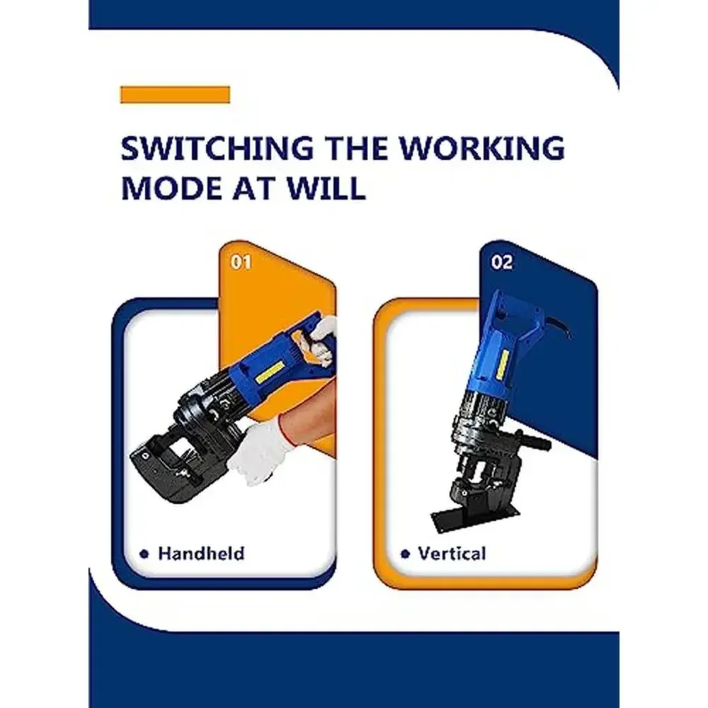 Perfurador hidráulico elétrico, máquina de perfuração de metal, 1/4 "-4/5", escova de carbono, 5 matrizes, ferro, cobre, potência ac 110v 1200w