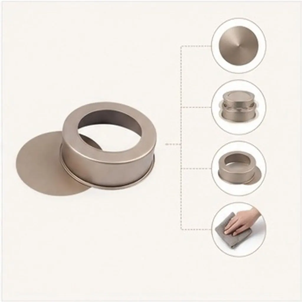 8 Inch Round Golden Stainless Steel Cake Mold Baking Pan for Cakes Cookies Cupcakes Home Bakery Professional Use Reusable