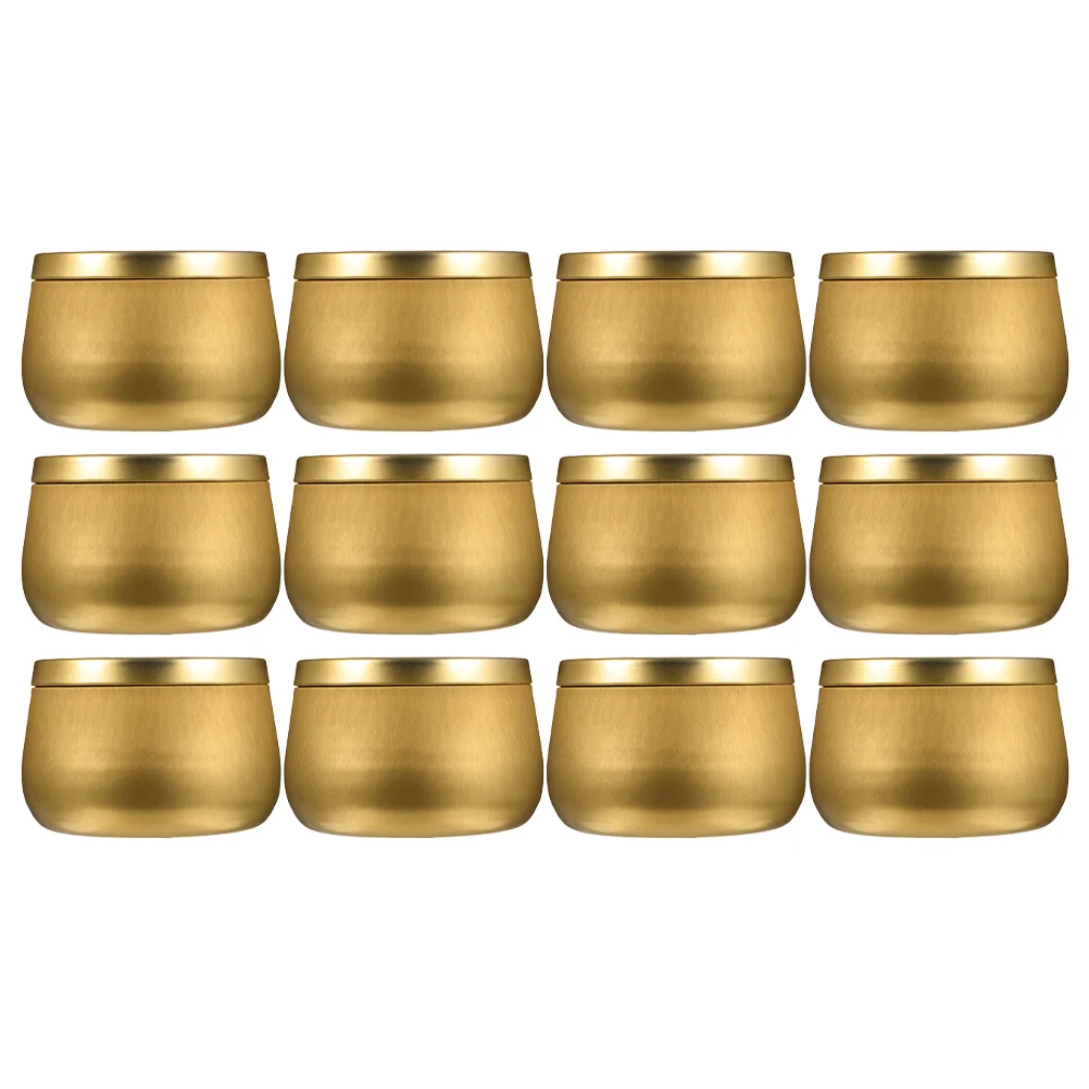 

12pcs Candy Tea Tins Round Storage Jars For Jewelry Beads Buttons Craft Sundries Sealed Tinplate Containers Multi-Purpose Gift