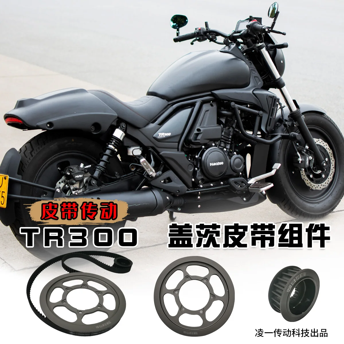 

Suitable for Haojue TR300plusDR300 chain modification belt drive accessories silent