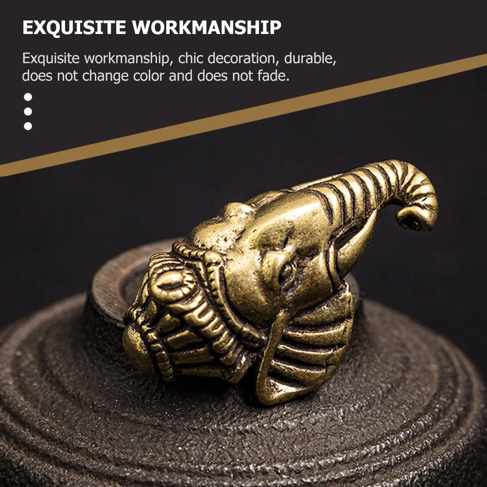 

2Pcs Brass Craft Elephant Button Elegant Retro DIY Buckle for Bag Jacket Decor Multipurpose Long-Lasting Shiny Finish