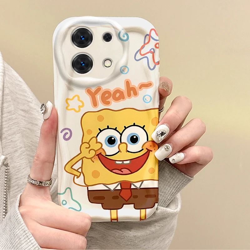 Cartoon S-Spongebob Handy hülle für Redmi Note 13 12 11 Pro Plus 12 11 10 9 Pro 12c 10a K70 Ultra Silikon transparente Softcover