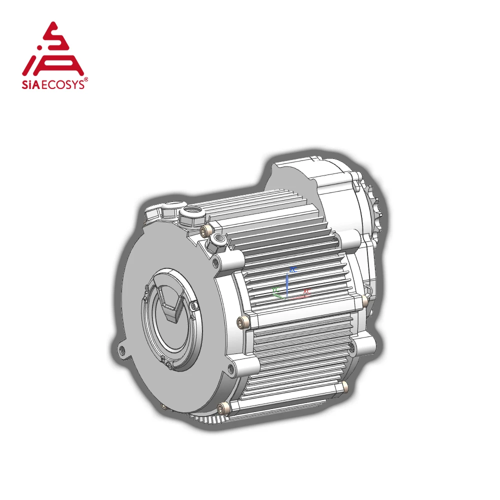 Nuovo motore PMSM SIA200-50 Peak 26kW 92N.m con rapporto di trasmissione 1:2.04 Motore IP67 per moto elettrica