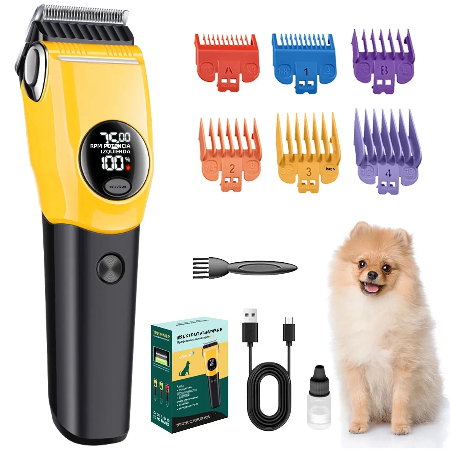 Nueva cortadora profesional para perros, cortadora de pelo para cachorros, afeitadora para gatos, Kit de cuidado de pies de animales, Máquina para cortar cabello para ovejas y conejos