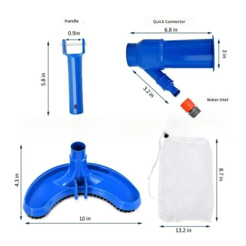 for Swimming Pool Cleaning Vacuum Cleaner with Brush Jet Suction Head Sewage Removal Machine