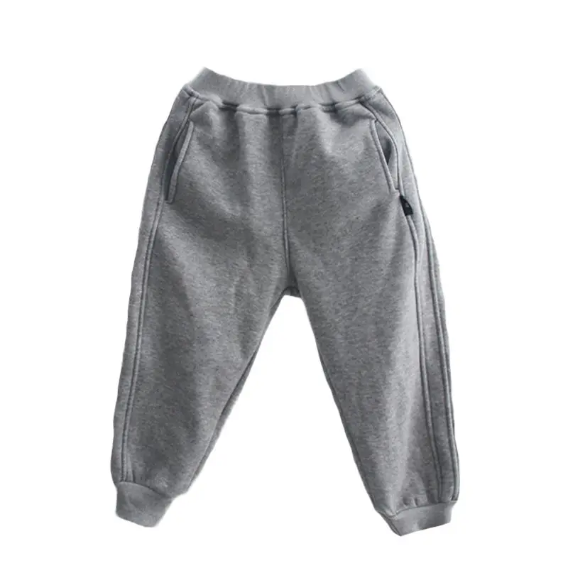 Casual Boys Sweatpants 2022อุ่นหนาฤดูใบไม้ร่วงและฤดูหนาวเสื้อผ้าเด็กหลวม Fit Tappered กางเกงเด็ก