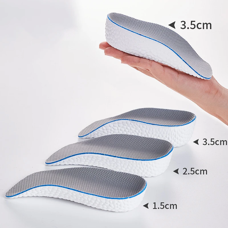 Height Increasing Insoles Orthopedic Half Size Cushion Flat Feet Arch Support High Elastic Soft Anti-odor Heel Lift Shoe Pads