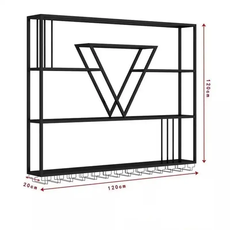 European Industrial Bar Cabinet Multifunction Vintage Storage Art Houses Metal Frame Lattice Wine Rack Large Vitrina Furniture