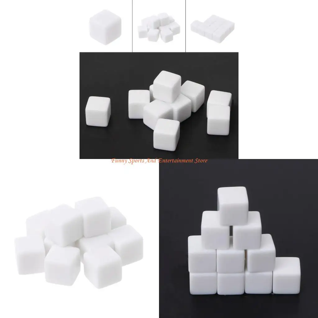 

C4DE 10 шт. D6 игральные кости 12 мм шестигранные настольные игровые кости пустые для ролевых игр игрушки