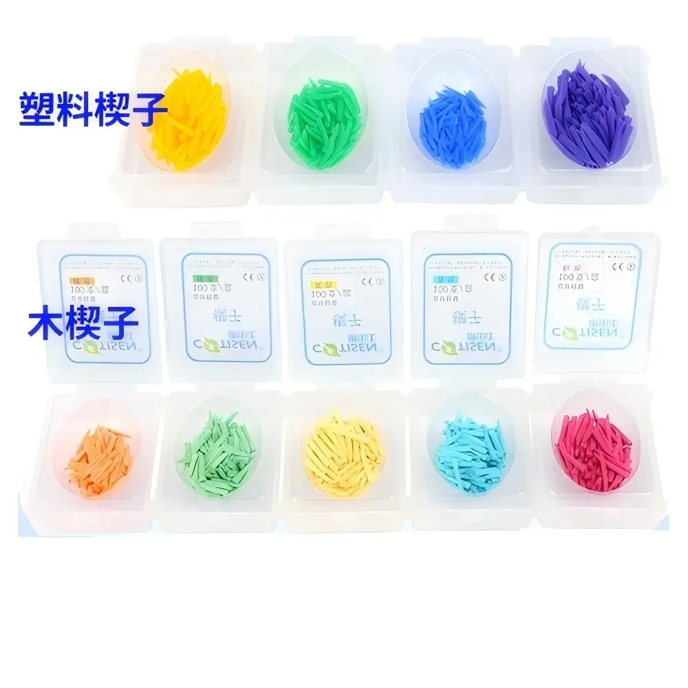 

100pcs/box Dental Disposable Plastic/Wood Wedges Interdental Wedge Disposable Consumables Products Dental supplies Dentist Tools