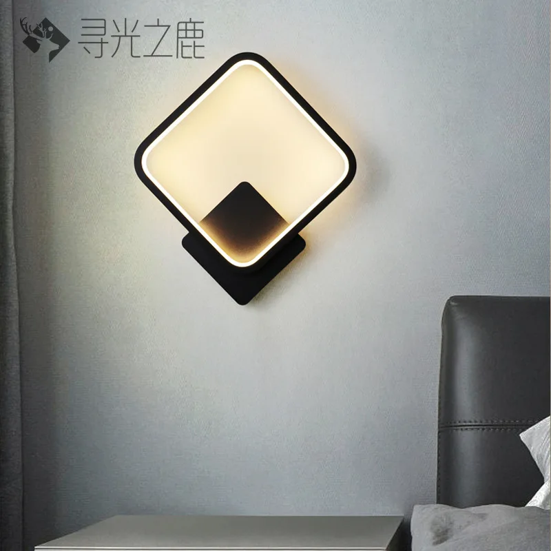 Nordic Slaapkamer Wandlamp, Bedlampje, Woonkamer Achtergrond Wanddecoratie, Minimalistische Gang, Hertenhoorn Led Wandlamp