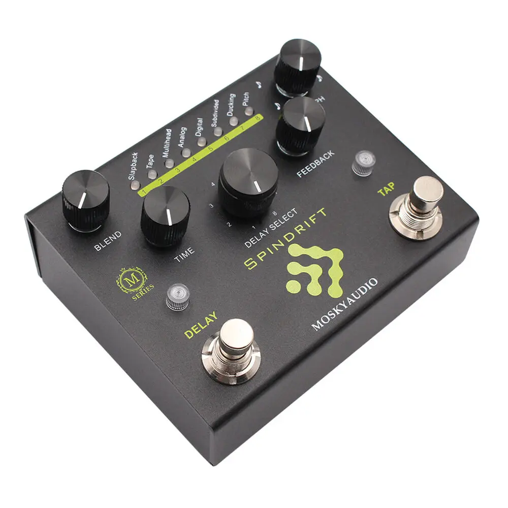 

MOSKY AUDIO SPINDRIFT Digital Delay With Tap Guitar Delay Effect Pedal 8 Modes