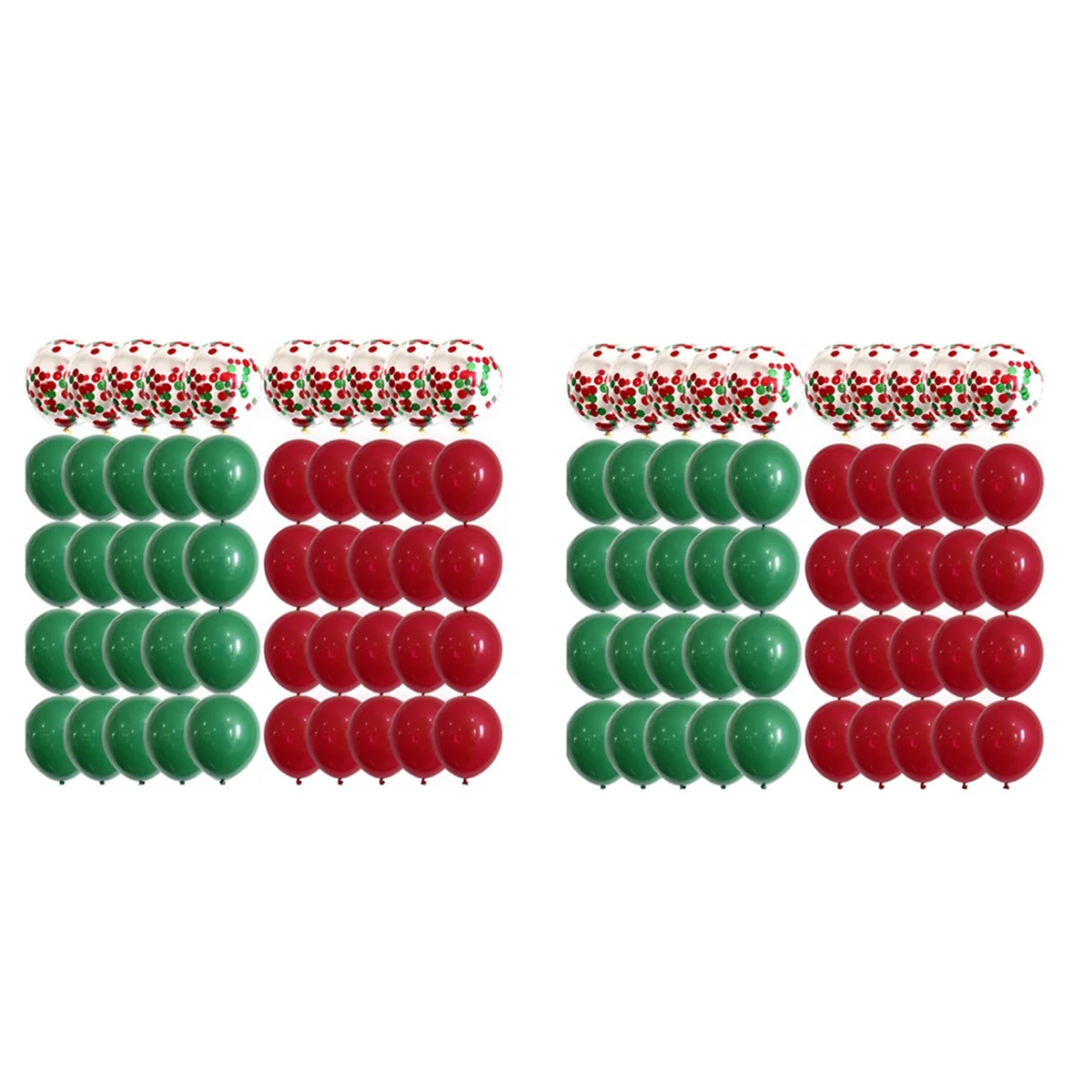 

100 Pcs Christmas Latex Balloon 12 Inch Christmas Decorations Santa Balloon Festival Decoration Red Green