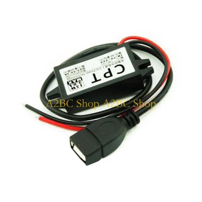 A2BC 12V à 5V 3A Adaptateur d'alimentation USB simple / double