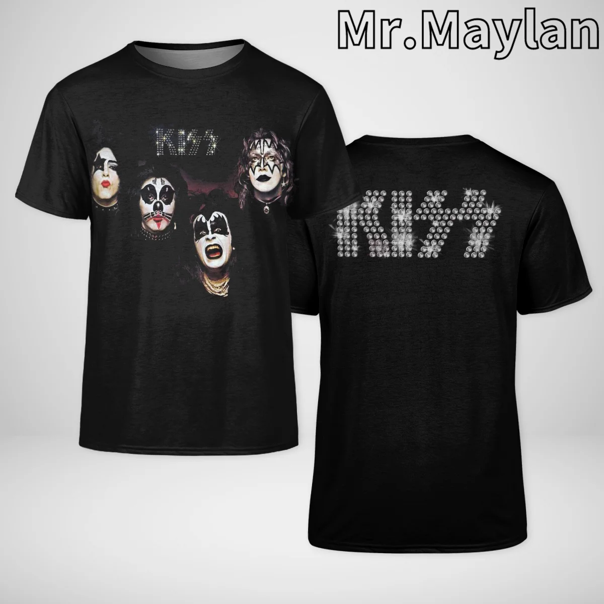 Gene Simmons Men T shirt 3D Print Kiss Band Rock Tshirt Men Women Ropa Casual Streetwear Hiphop O-neck Tee Shirt Men Clothes-189 image 3