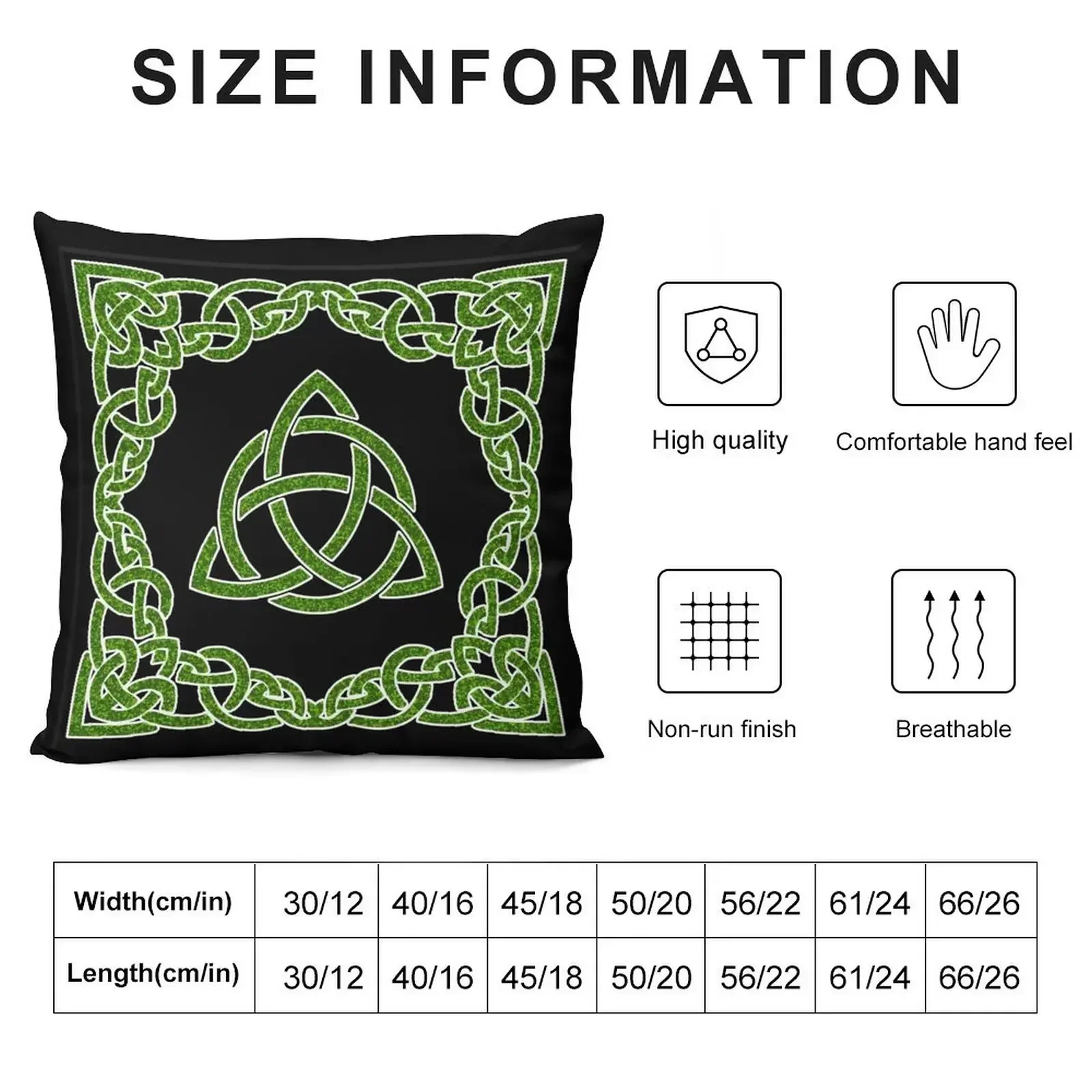 Triquetra - Celtic Trinity Knot - Pagan and Christian Religious Symbol - Triple Goddess Throw Pillow