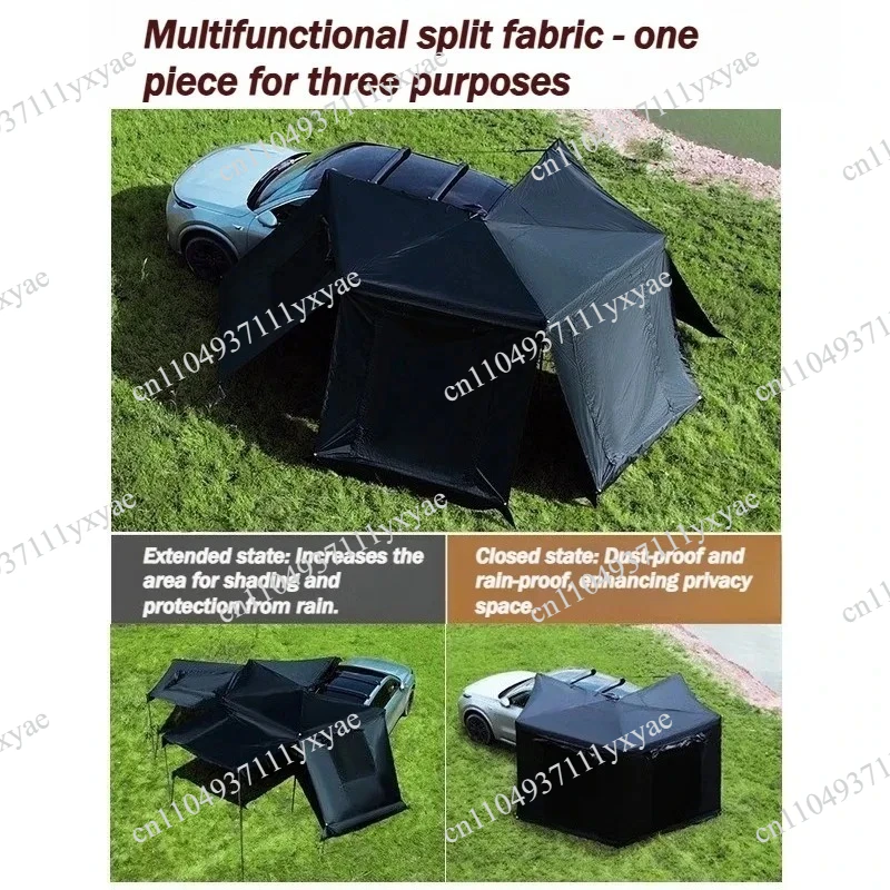 270‑Degree Car Sunshade Canopy Tent 2×3m 2×4m Waterproof Rain Shelter Side Awning Specially For SUV Outdoor Self‑Driving