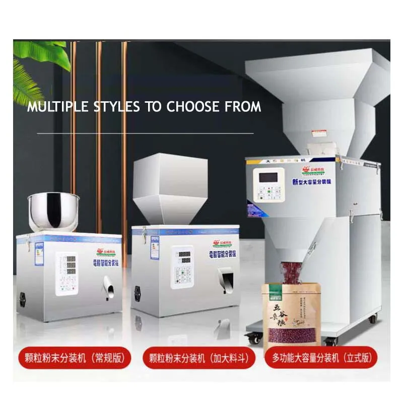 Máquina de enchimento de dosagem de pó, dispensador de grãos de café, saquinho de chá, sementes, saquinho de grãos, máquina de enchimento de partículas em pó