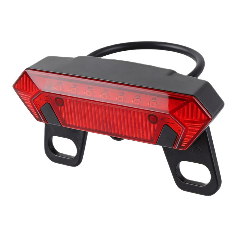 Bicycle Safety Tail Light Electric Bicycle 36-60V Bicycle Light Red And Black Ebike Rear Light Robust Materials