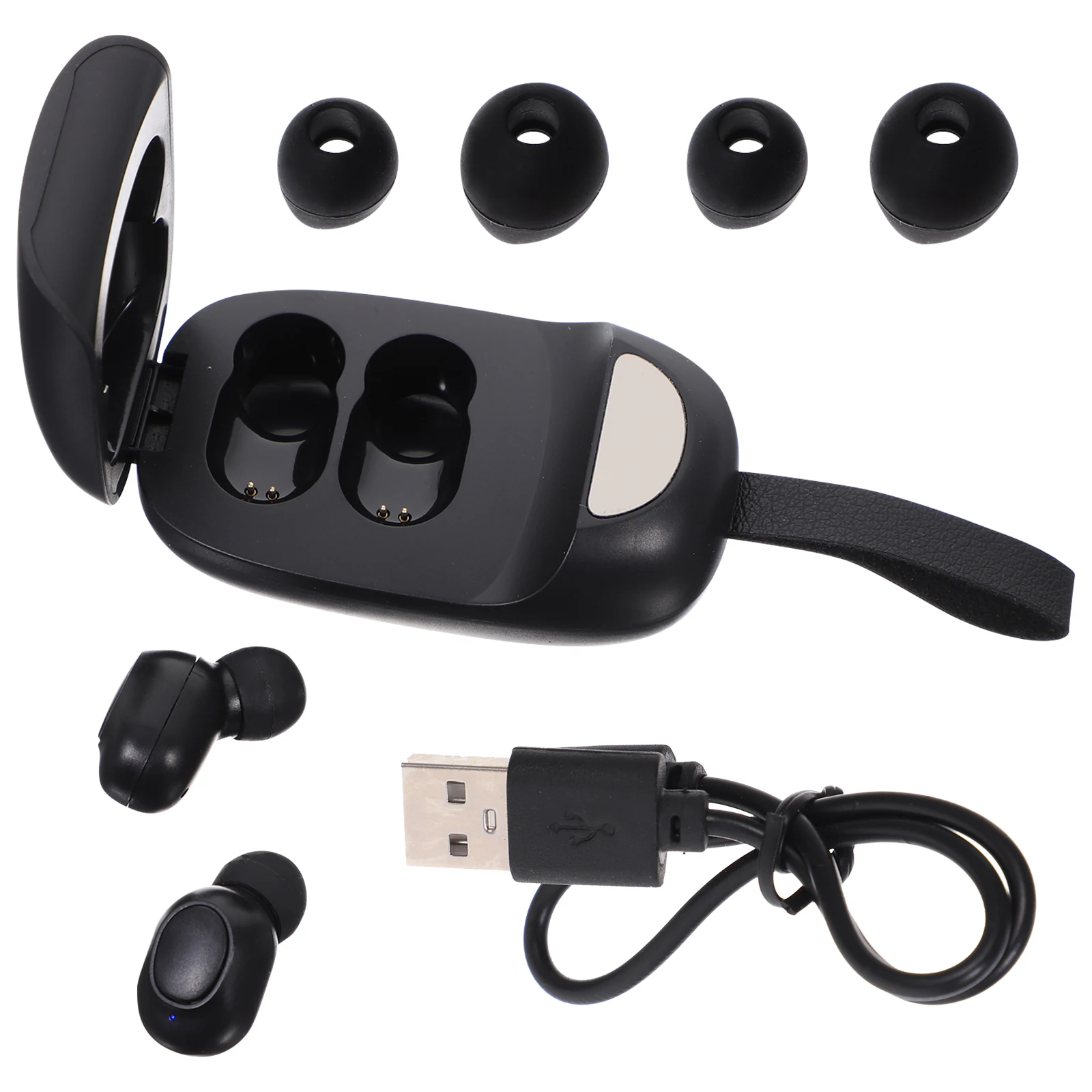 

1 Set Stereo Wireless Earbuds Headphones Touch Control Noise Reduction Call Function Waterproof Sports Headset Game