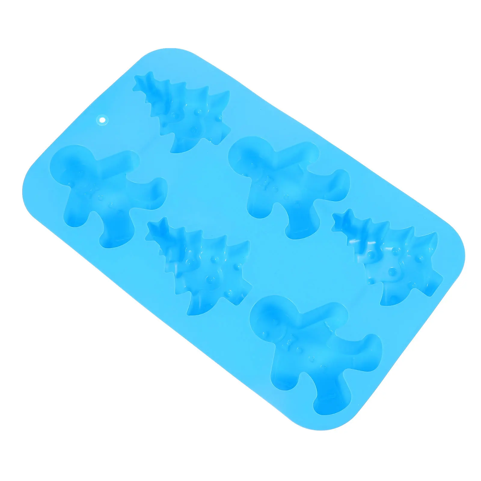 1 Buah Cetakan Kue Fondant Silikon Bentuk Pohon Natal Manusia Roti Jahe Alat Memanggang Cetakan Cokelat Diy untuk Kue Kering Kue Dapur