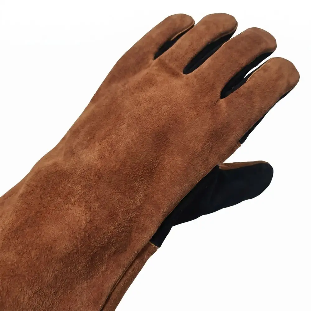 Heat-Resistant Electric Welding Gloves Anti-Splash Wear-Resistant Welding Gloves Thick Long-Term Protective Cowhide Gloves