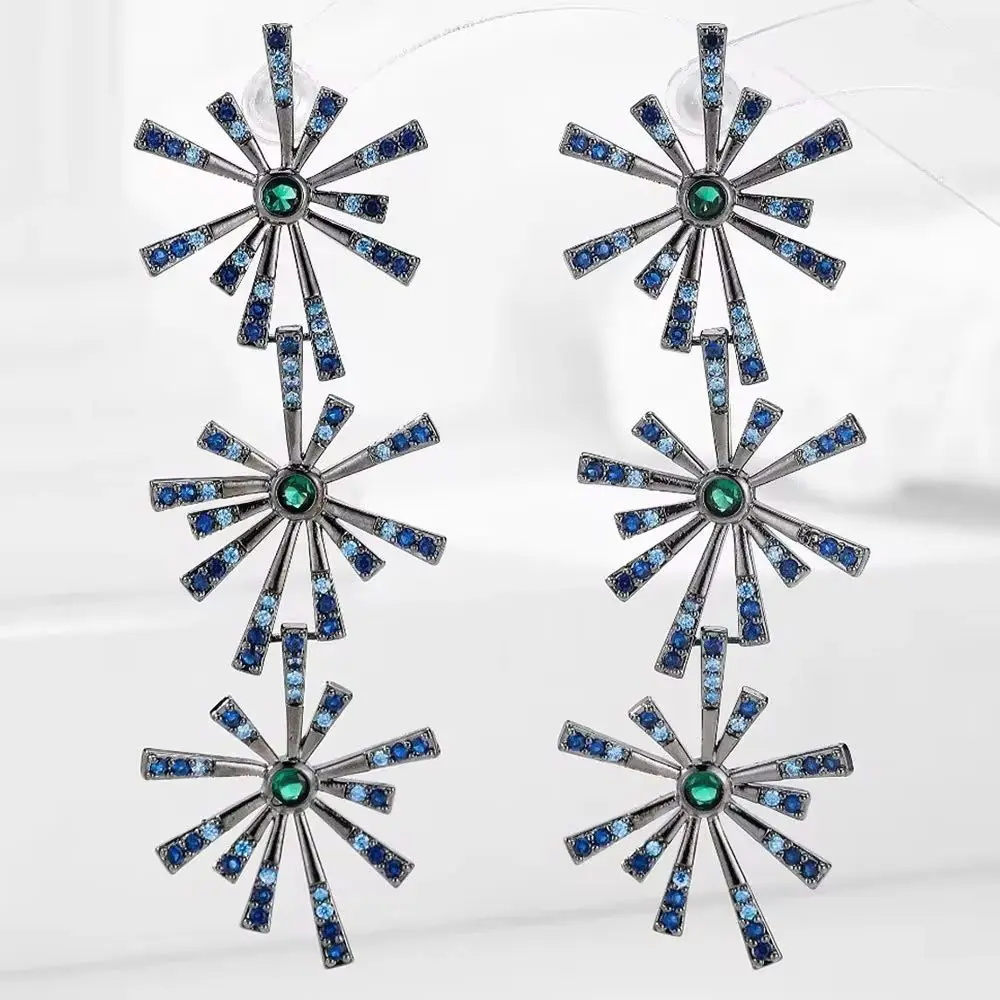 

Missvikki Luxury Gorgeous Shiny Long Drop Earrings For Women Wedding Party Charm Full CZ Earrings Fashion Jewelry High Quality
