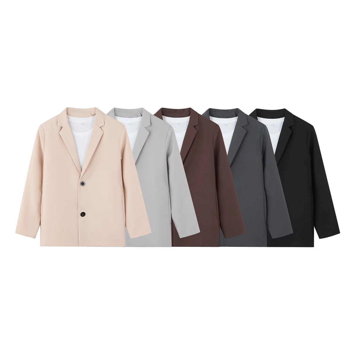 

Spring Faionable Men's Casual Luxury Suit Jaet Sli Stand Fit Long Sve West Coat for Daily Busin Wear