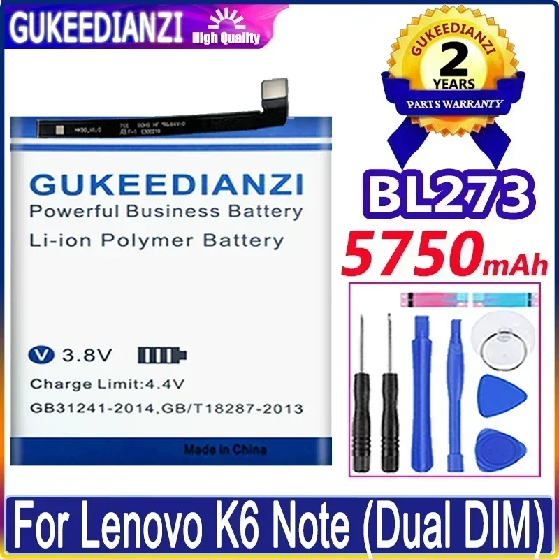 Phone Battery 5750mAh/5250mAh BL273 BL270 For Lenovo Vibe K6 Plus K6Plus GPlus G Plus/G5Plus G5 Plus/K6 Note K53a48 K6Note