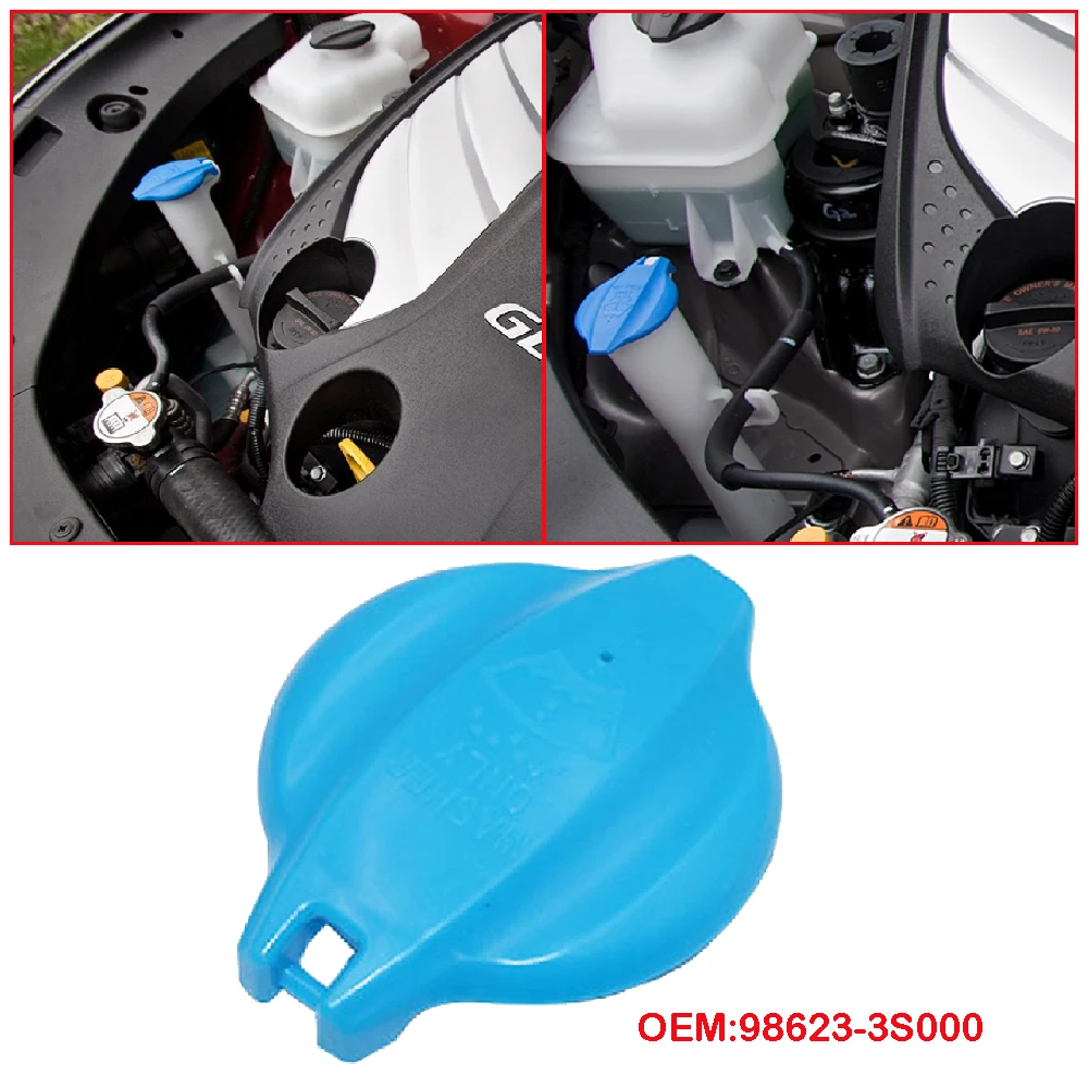 986233S000 Car Accessories Fits for Hyundai Sonata Hybrid 2009-2021 Front Windshield Wiper Washer Fluid Reservoir Tank Cap