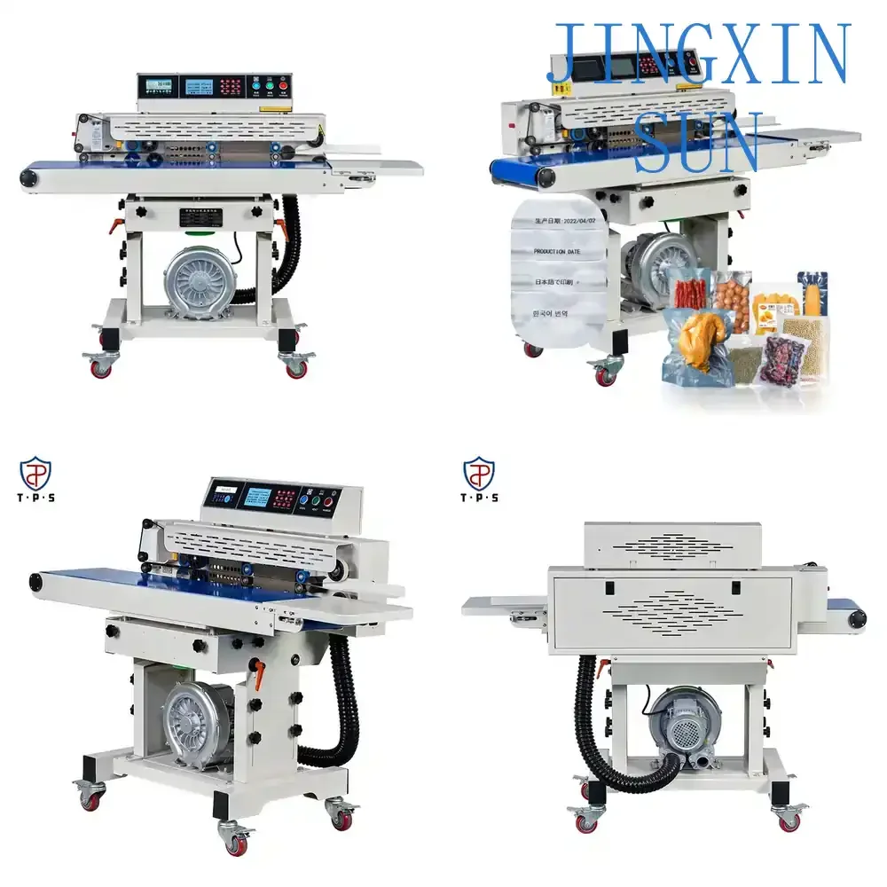 TEPPS 280XQP for Vacuum Sealer Machine for Food Packaging Continuous Heat Sealer Aluminum Foil Sealing Machine with Date Code