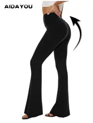 Long Tall Girl High Women Black Flare Pants Leggings Yoga Soft High Waist Bootcut Comfortable 180cm Palazzo Pants Bell Bottom