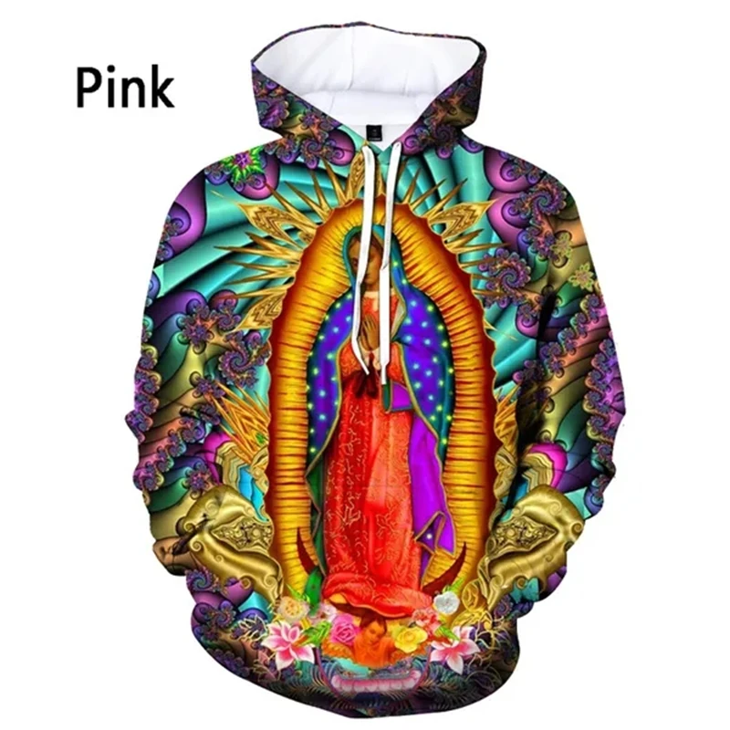 New Fashion Guadalupe Mexico Virgin Mary 3D Printed Hoodie Sweatshirt For Men Women Clothing Casual Pullovers Hooded Hoodies