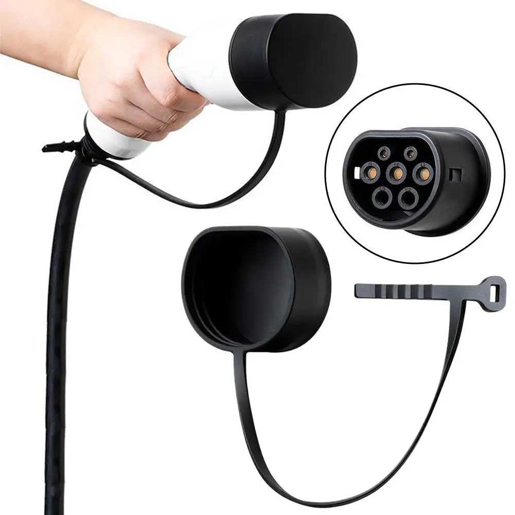 غطاء حماية كابل شحن نوع 2 عالمي مناسب 2 غطاء حماية من النوع الأوروبي التوصيل القياسي لحماية الغبار EV T9F0 #3