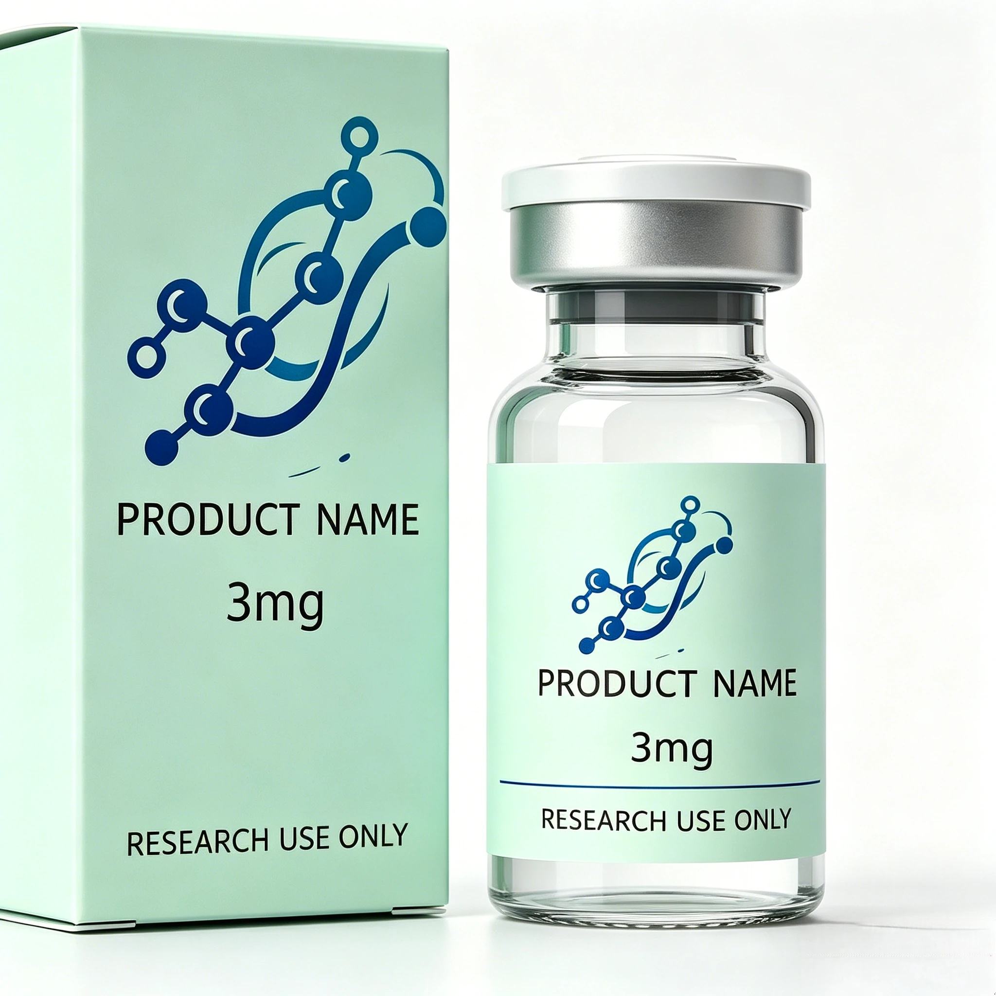 Custom Printed Waterproof Peptide Vial And Box Labels Free Design For Nutrition Supplement 3ml 5ml 10ml Package Use