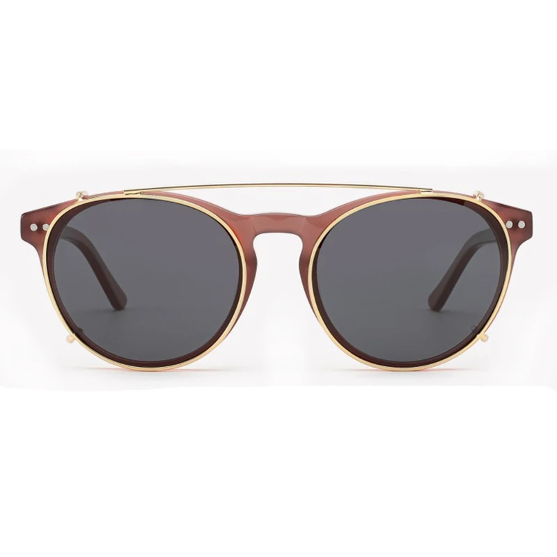Ceofy New Men Women Small Face Fashion Glasses Frame With Sun Clip Polarized Sunglasses Eyeglasses Frame Brand Design